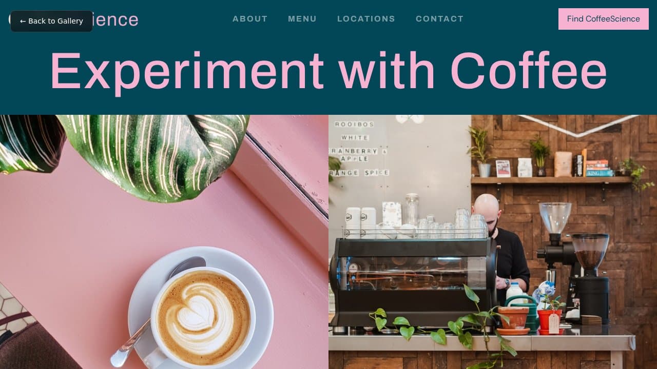 Coffee Science template preview