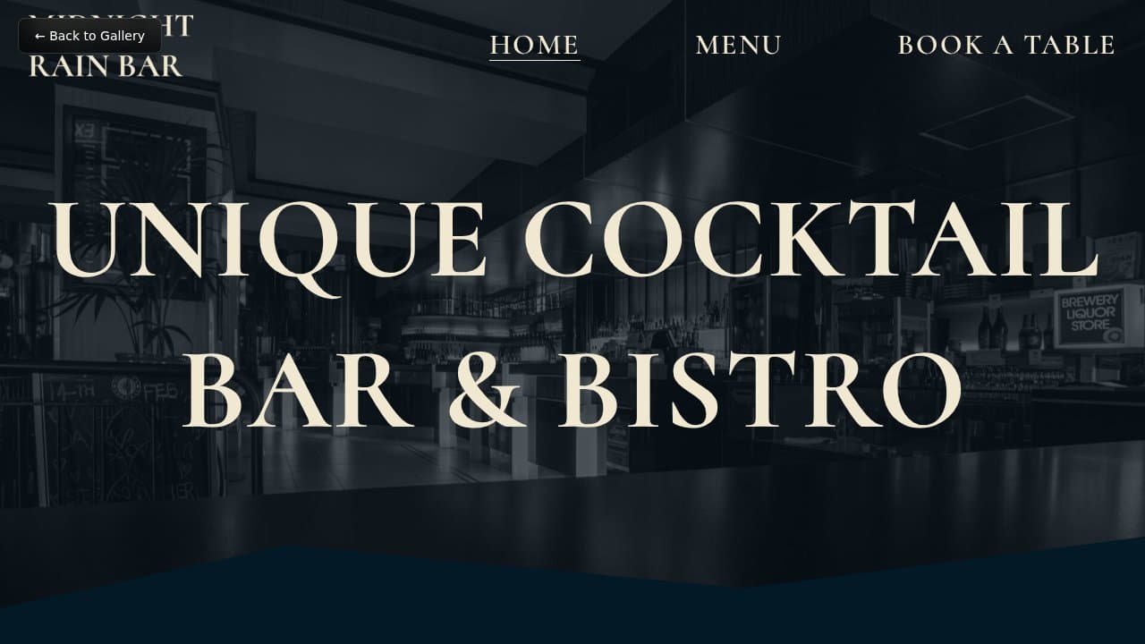 Midnight Rain Bar template preview